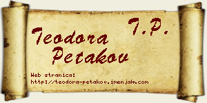 Teodora Petakov vizit kartica